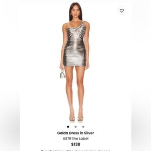 ASTR Silver Mini Dress